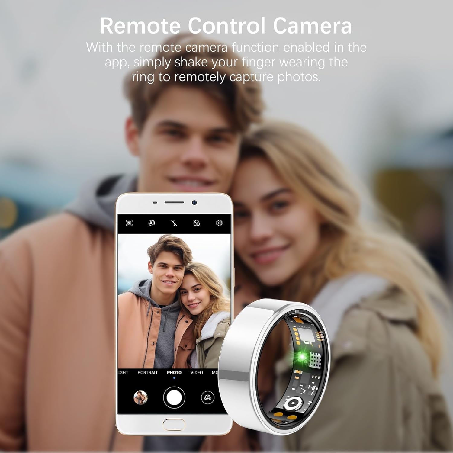 Health Tracker Ring, Smart Health Ring for Women Men with Heart Rate, Blood Oxygen, Sleep Monitor, Steps,Calories, No Subscription Fee, IP68 Waterproof Smart Ring for iPhone & Android (Silver, 10#)